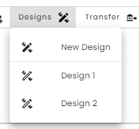 Option to navigate to the designs from the toolbar