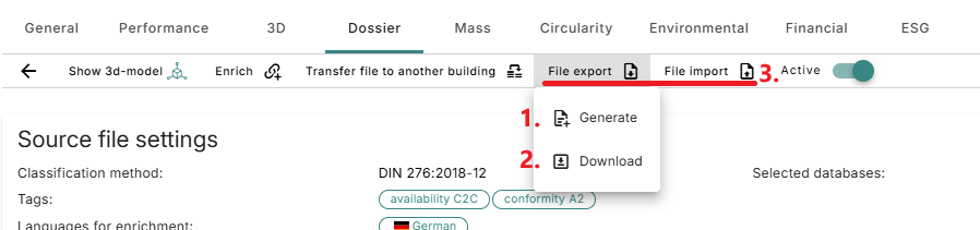How to use the source file Excel export.