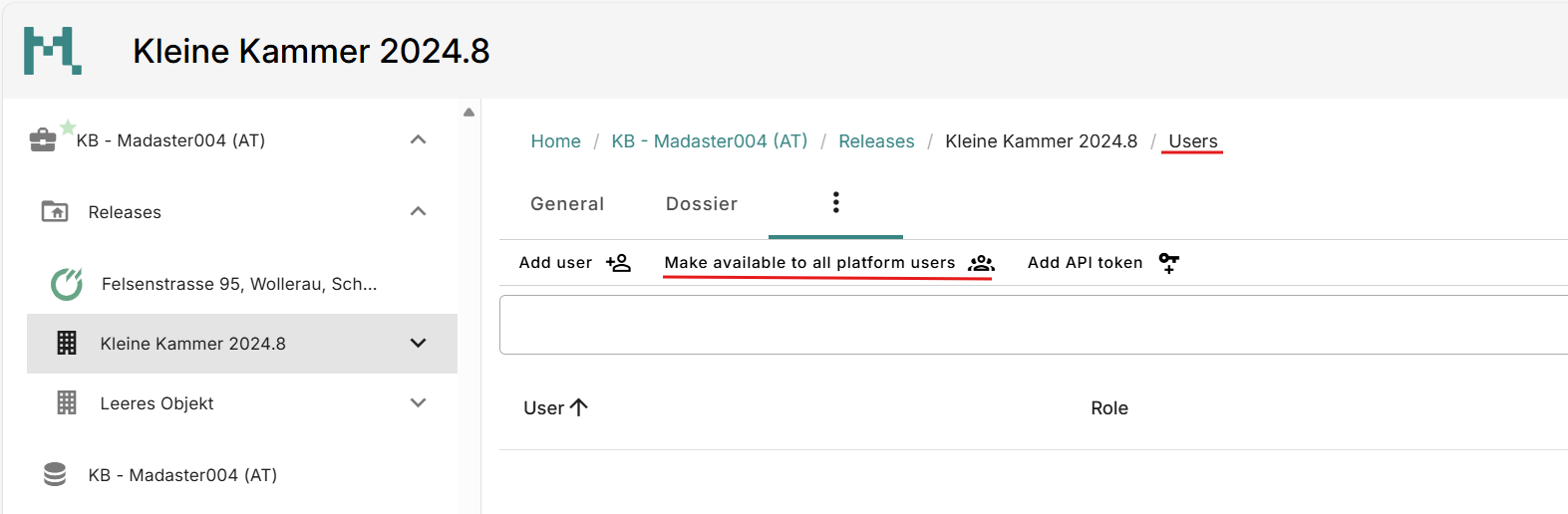 Publish your object as a showcase.