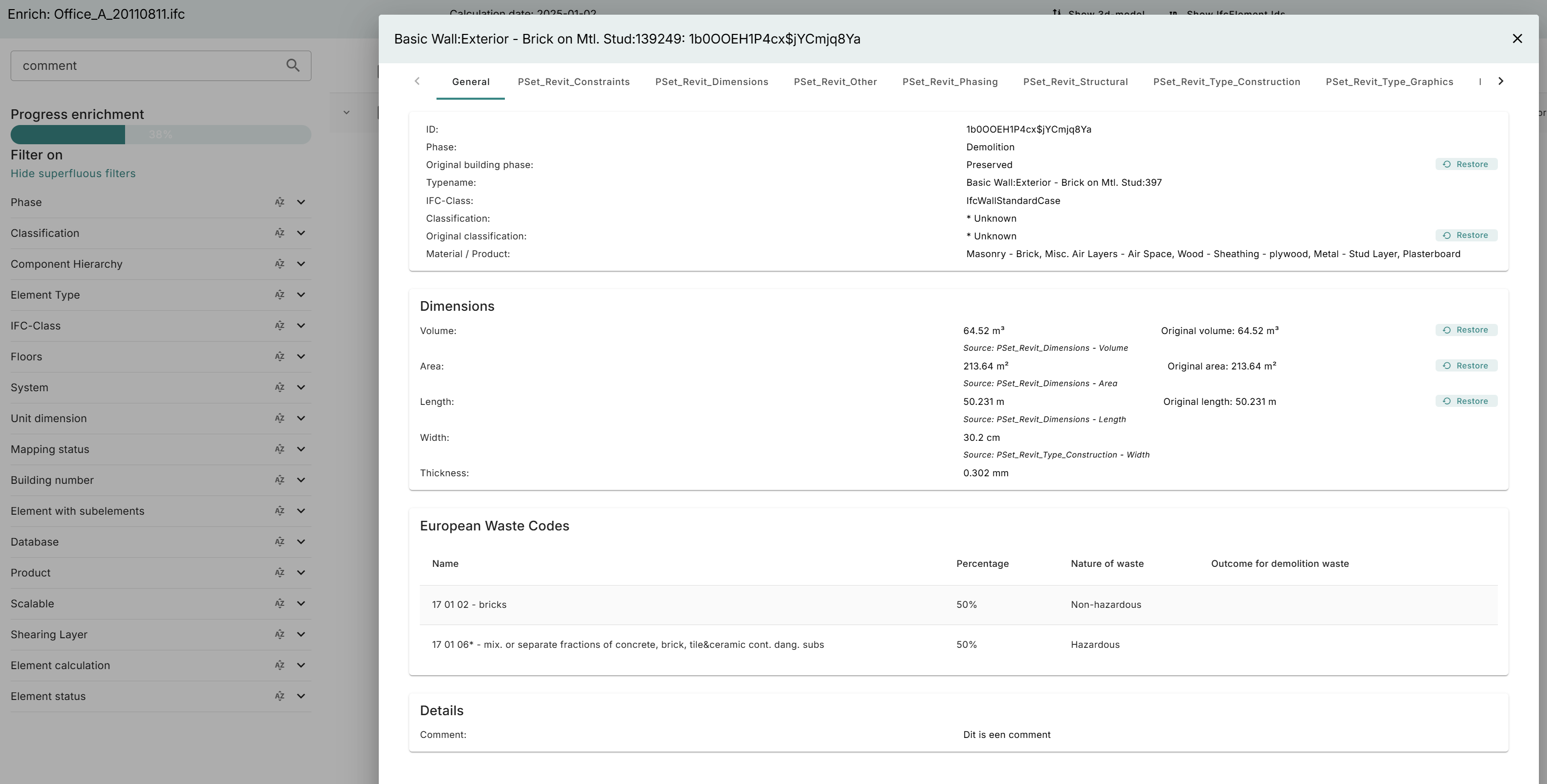 Search results with comments searchable.