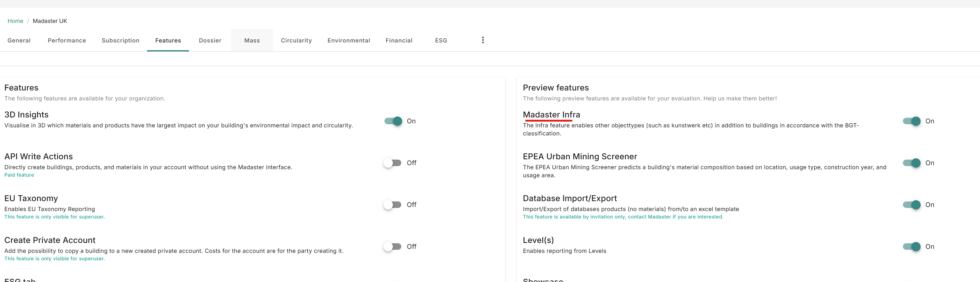 The infrastructure preview feature.