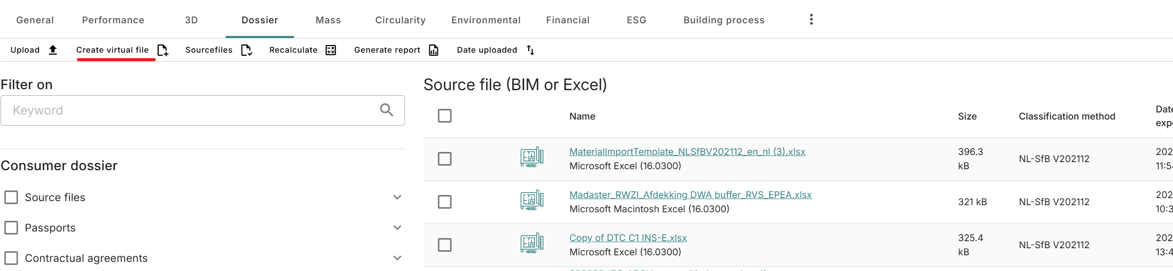 Adding a virtual file.